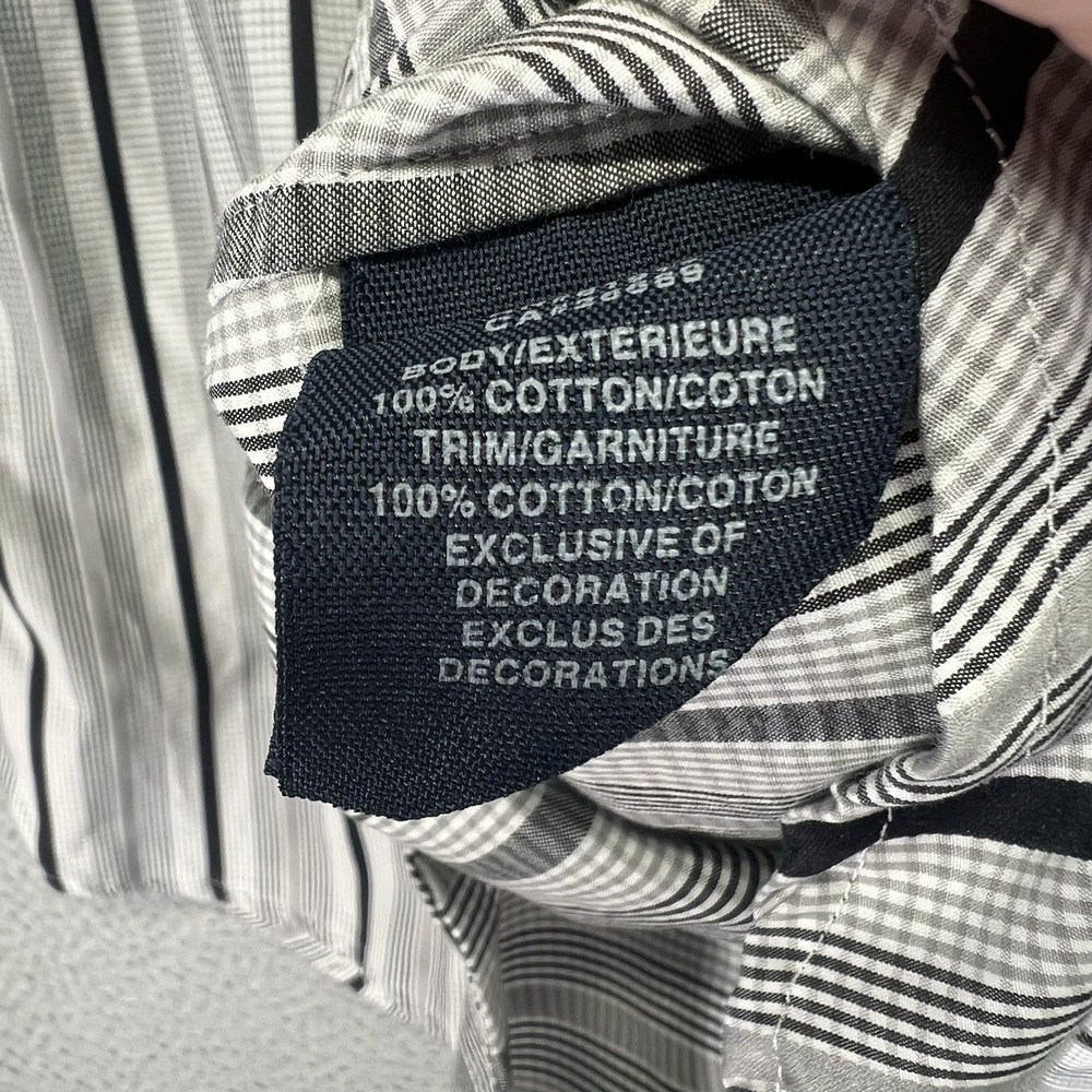 Robert Graham Shirt Men Large Gray Striped Long Sleeve Button Up Flip Cuff - Picture 7 of 8
